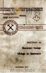 INTERNATIONAL GEOLOGICAL CONGRESS  CONGRES GEOLOGIQUE INTERNATIONAL TWENTY-FOURTH VINGT-QUATRIEME SE（1972 PDF版）