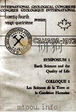INTERNATIONAL GEOLOGICAL CONGRESS  CONGRES GEOLOGIQUE INTERNATIONAL TWENTY-FOURTH VINGT-QUATRIEME SE（1972 PDF版）