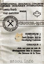 INTERNATIONAL GEOLOGICAL CONGRESS  CONGRES GEOLOGIQUE INTERNATIONAL TWENTY-FOURTH VINGT-QUATRIEME SE（1972 PDF版）