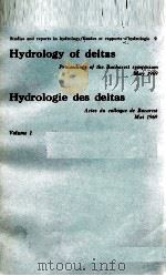 HYDROLOGY OF DELTAS HYDROLOGIE DES DELTAS VOLUME 1（1970 PDF版）