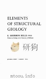 ELEMENTS OF STRUCTURAL GEOLOGY（1963 PDF版）