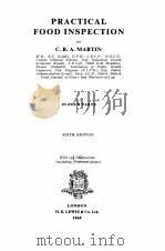 PRACTICAL FOOD INSPECTION IN FOUR PARTS SIXTH EDITION（1965 PDF版）