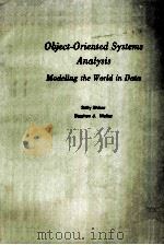 OBJECT-ORIENTED SYSTEMS ANALYSIS MODELING THE E ORLD IN DATA PDF电子版封面