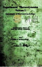EXPERIMENTAL THERMODYNAMICS VOLUME I PDF电子版封面