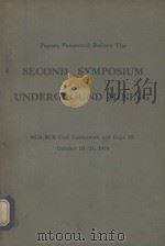 SECOND SYMPOSIUM ON UNDERGRIUND MINING（ PDF版）
