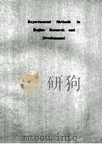 EXPERIMENTAL METHODS IN ENGINE RESEARCH AND DEVEIOPMENT PDF电子版封面