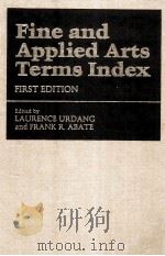 FINE AND APPLIED ARTS TERMS INDEX PDF电子版封面
