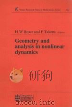 GEOMETRY AND ANALYSIS IN NONLINEAR DYNAMICS PDF电子版封面 0582060818