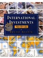 INTERNATIONAL INVESTMENTS THIRD EDITION PDF电子版封面 0201567075