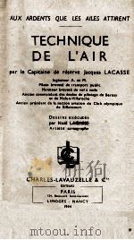 TECHNIQUE DE L'AIR 1944 PDF电子版封面