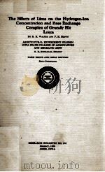THE EFFECTS OF LIME ON THE HYDROGEN-ION CONCENTRATION AND BASE EXCHANGE COMPLEX OF GRUNDY SILT LOAM（1935 PDF版）