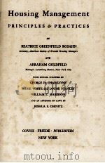 HOUSING MANAGEMENT PRINCIPLES & PRACTICES（1937 PDF版）