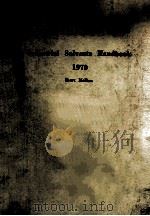 INDUSTRIAL SOLVENTS HANDBOOK 1970 TWENTY-FIVE DOLLARS（1970 PDF版）