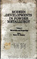 MONDERN DEVELOPMENTS IN POWDER METALLURGY VOLUME 5 MATERIALS AND PROPERTIES（1971 PDF版）