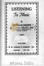 LISTENING TO MUSIC REVISED EDITION（1937 PDF版）