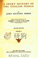 A SHORT HISTORY OF THE ENGLISH PEOPLE VOLUME I（1900 PDF版）