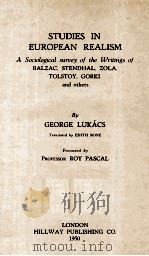 STUDIES IN EUROPEAN REALISM（1950 PDF版）