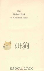 THE OXFORD BOOK OF CHRISTIAN VERSE（1940 PDF版）