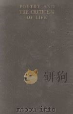 POETRY AND THE CRITICISM OF LIFE（1931 PDF版）