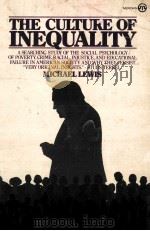 THE CULTURE OF INEQUALITY PDF电子版封面 0452007275