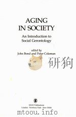 AGING IN SOCIETY PDF电子版封面