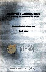 ACRINYMS AND ABBREIATIONS IN LIBRARY AND INFORMATION WORK PDF电子版封面