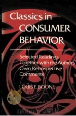 CLASSICS IN CONSUMER BEHAVIOR PDF电子版封面 LOUIS E BOONE