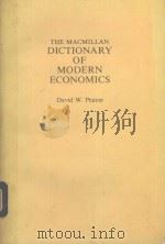 THE MACMILLAN DICTIONARY OF MODERN ECONOMICS PDF电子版封面 DAVID W PEARCE