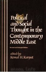 POLITICAL AND SOCIAL THOUGHT IN THE CONTEMPORARG MIAALE EAST PDF电子版封面