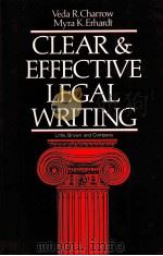 CLEAR AND EFFECTIVE IEGAL WRITING PDF电子版封面