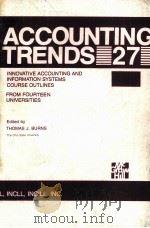 ACCOUNTING TRENDS 27 PDF电子版封面 0070092265 THOMAS J VURNS