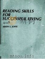 READING SKILLS FOR SUCCESSFUL LICVING PDF电子版封面 LRWIN L JOFFE