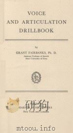 VOICE AND ARTICULATION DRILLBOOK 1942 PDF电子版封面