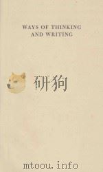 WAYS OF THINKING AND WRITING（1938 PDF版）