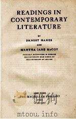 READINGS IN CONTEMPORARY LITERATURE（1928 PDF版）