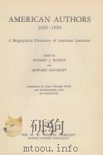 AMERICAN AUTHOERS 1600-1900（1938 PDF版）