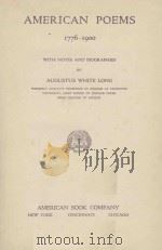 AMERICAN POEMS 1776-1900（1905 PDF版）