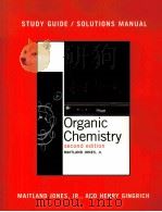 STUDY GUIDE/SOLUTIONS MANUAL ORGANIC CHEMISTRY SECOND EDITION PDF电子版封面 0393976017