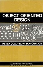 OBJECT-ORIENTED DESIGN PETER COAD/EDWARD YOURDON PDF电子版封面 0136300707