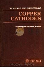 SAMPLNG AND ANALYSIS OF COPPER CATHODES PDF电子版封面