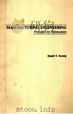 MANUFACTYRING ENGINEERING PDF电子版封面 DANIEL T.KOENIG