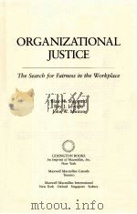 ORGANIZATIONAL JUSTICE PDF电子版封面 BLAIR H.SHEPPARD