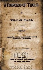 A PRINCESS OF THULE PDF电子版封面 WILLIAM BLACK