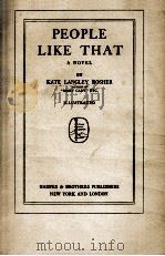 PEOPLE LIKE THAT（1916 PDF版）