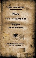 NAN THE MISSIONARY 1890 PDF电子版封面