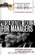 PRESENTATION SKILLS FOR MANAGERS PDF电子版封面 0071379304