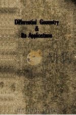 FIFFERENTIAL GEOMETRY AND ITS APPLICATIONS PDF电子版封面