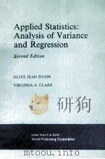 APPLIED STATISTICS:ANALYSIS OF VARIANCE AND REGRESSION PDF电子版封面 WIRGINIA A.CLARK