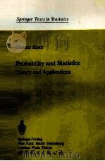 PROBABILITY AND STATISTICS THEORY AND APPLICATIONS PDF电子版封面 GUNNAR BLOM