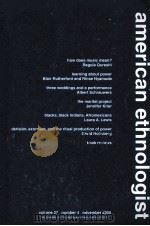 AMERICAN ETHNOLOGIST VOLUME 27 PDF电子版封面